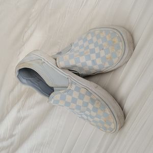 Vans Blue Checkboard Slip On